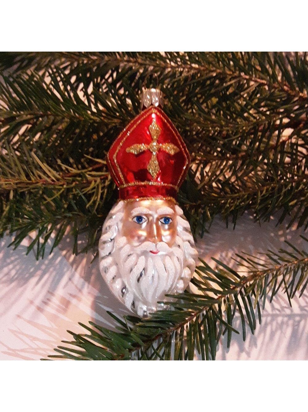 Father Christmas Red and White Ornament